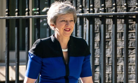 Theresa May outside Downing Street.