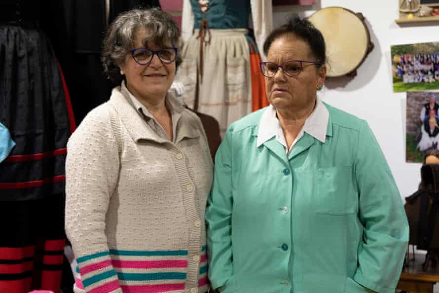 ‘We’re not politically motivated’: Asturian speakers Orfelina Suárez and her mother, María Carmen, in the village of Martimporra.