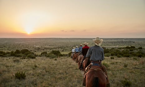 Pelham’s cowboy team heads into the sunset.