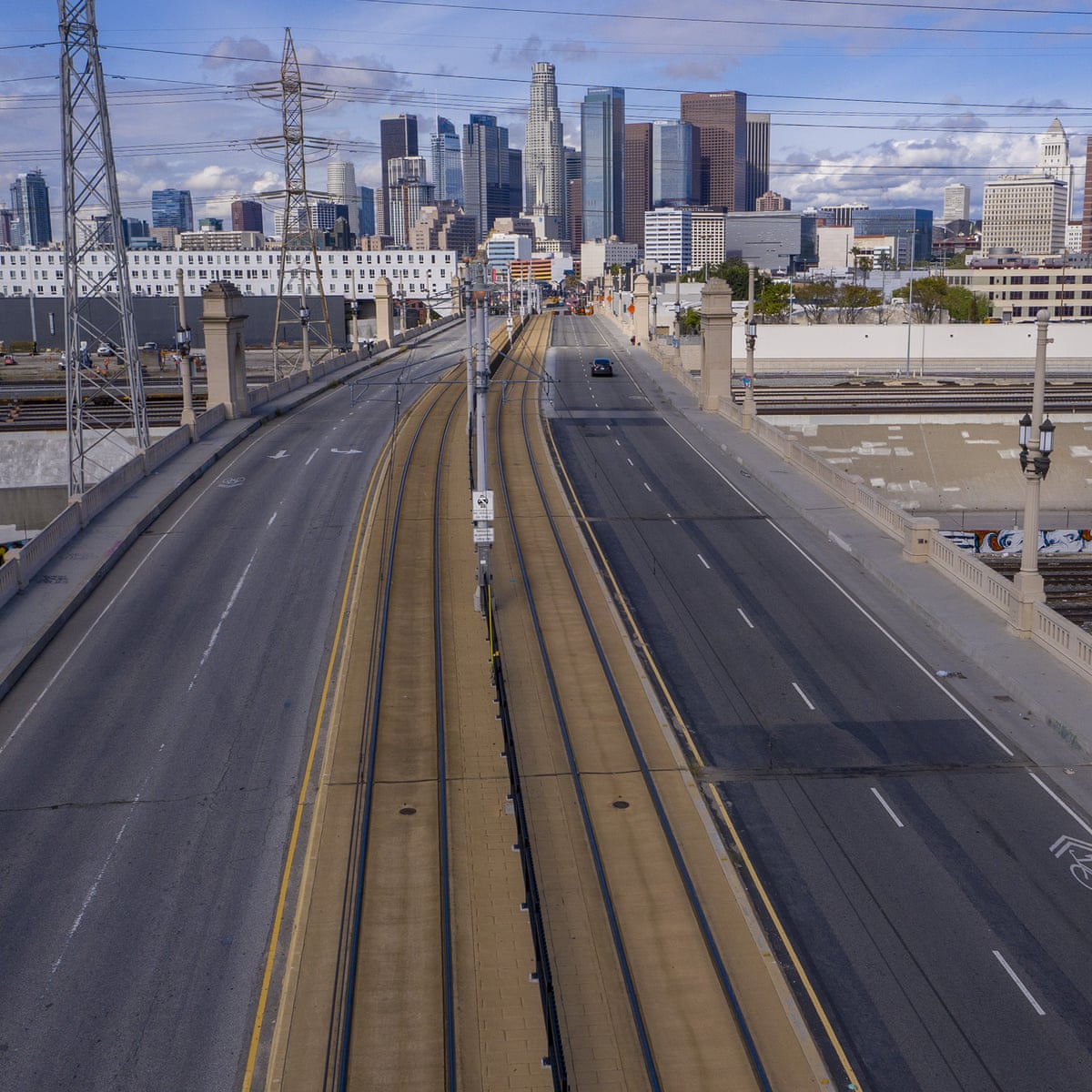 A shadow of itself: 40m Californians wake up to life under shutdown | Coronavirus | The Guardian