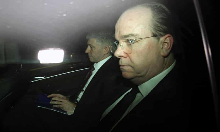 Stuart Gulliver, the chief executive of HSBC, leaves Westminster after the public accounts committee hearing.