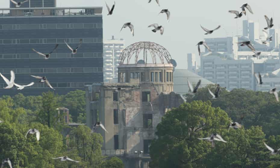 Doves are released as a sign of peace during the Hiroshima Peace Memorial Ceremony on the 70th anniversary of the atomic bombing.