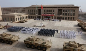 The opening ceremony of Chinaâs new military base in Djibouti.