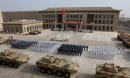 The opening ceremony of China’s new military base in Djibouti.
