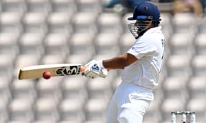Rishabh Pant plays a switch shot.