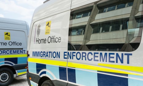 Home Office immigration enforcement vehicles in Southwark, London