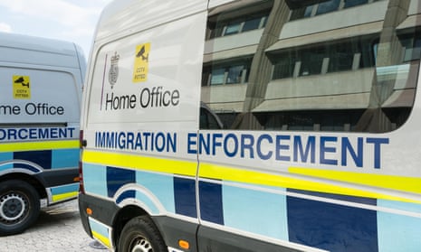 Home Office immigration enforcement vehicles in London