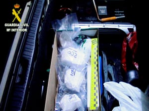 illegal drugs confiscated by Spanish police