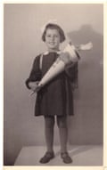 ‘If I hadn’t gone on the transport, I would have been killed with my mother’ … Lia Lesser, on her first day of school, aged six, in 1937.