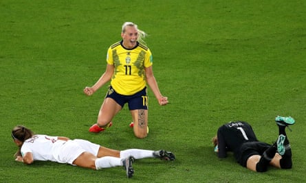 Sweden’s Stina Blackstenius breaks Canada’s hearts after scoring the winner in their second round match at the 2019 Women’s World Cup at Parc des Princes