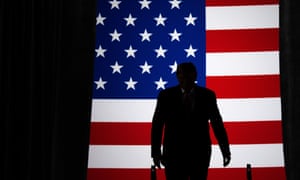 Donald Trump arrives for a campaign rally at Huntington Center in Toledo, Ohio.