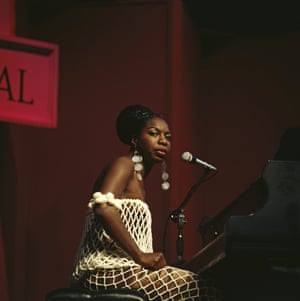 Nina Simone performing at Newport Jazz festival in 1968.