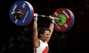 Zoe Smith of England competes in the 63kg event, which she finished with a silver medal.