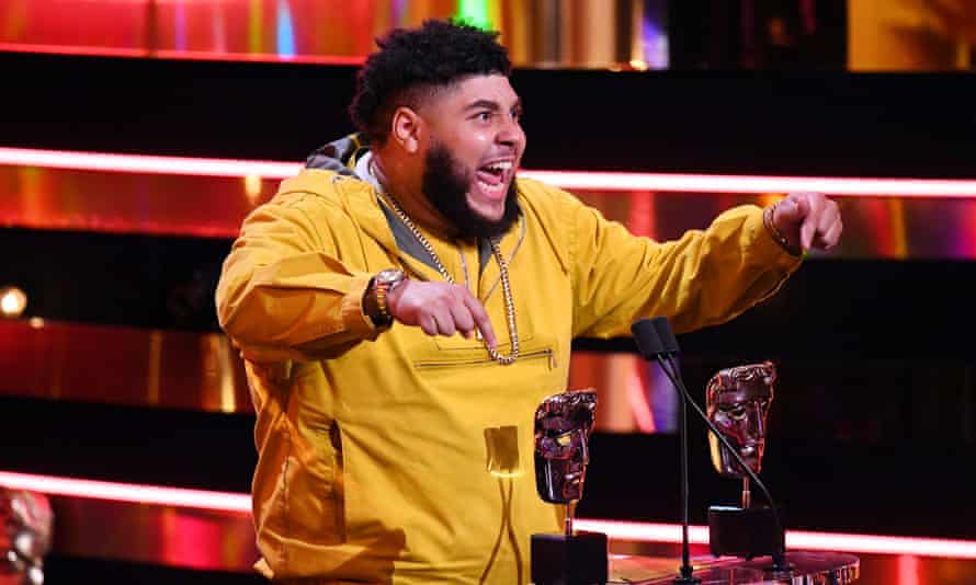 Big Zuu with his two Baftas for best feature and best entertainment performance for Big Zuu’s Eats