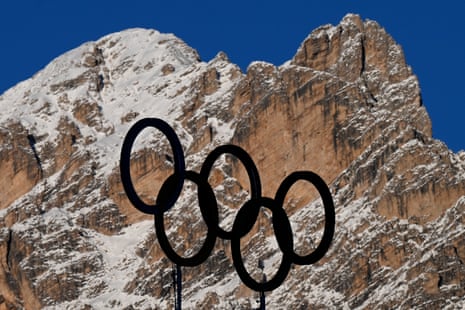 The Olympic rings seen in Italy