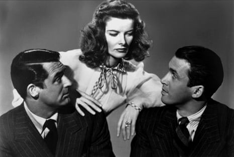 ‘Witty barbs’: Cary Grant, Katharine Hepburn and James Stewart in The Philadelphia Story, 1940.
