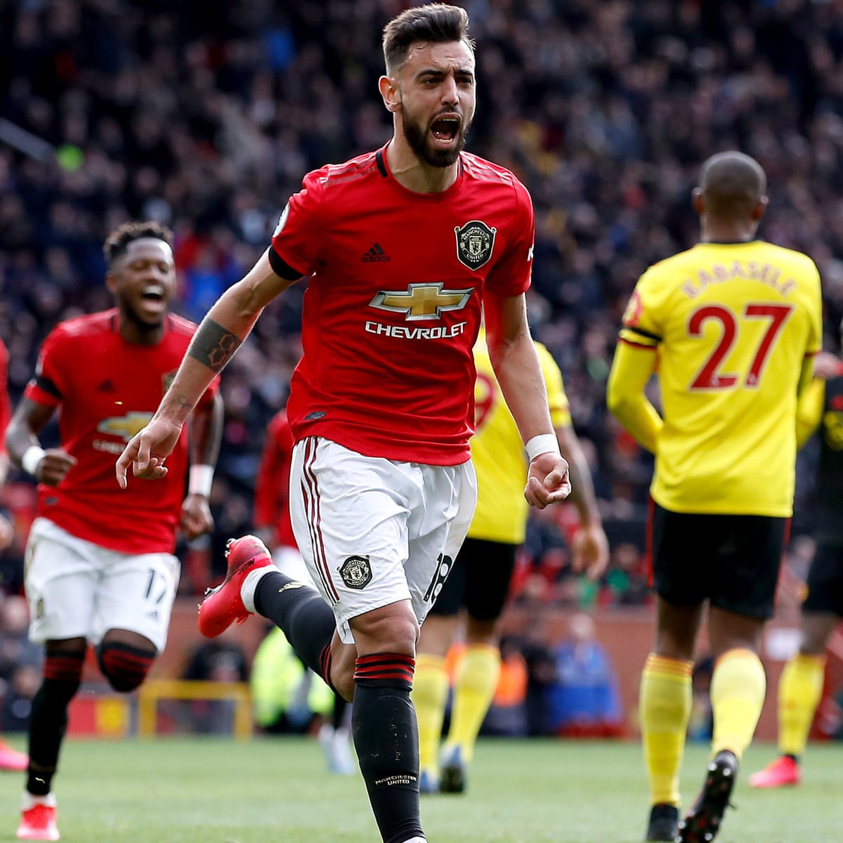Bruno Fernandes Opens Manchester United Account In Win Over Watford Football The Guardian