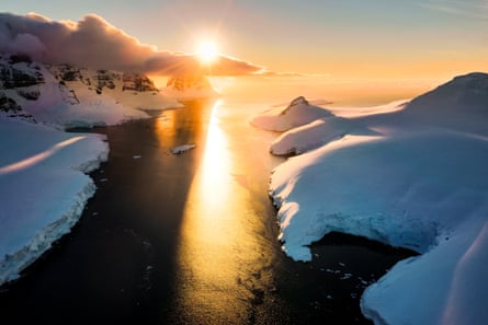 Sunset over Peltier Channel, Antarctica