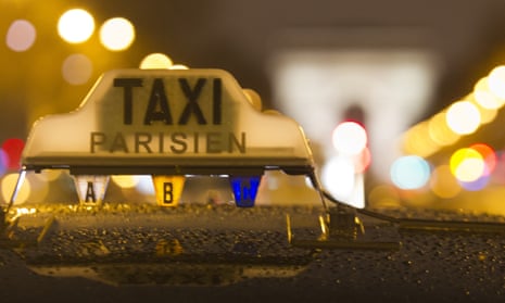 A taxi in Paris, France