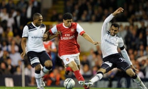 Denílson in action for Arsenal v Spurs, Carling Cup, September 2010