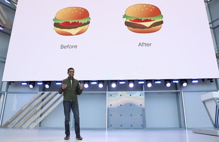 Sundar Pichai at the Google I/O 2018 Conference.