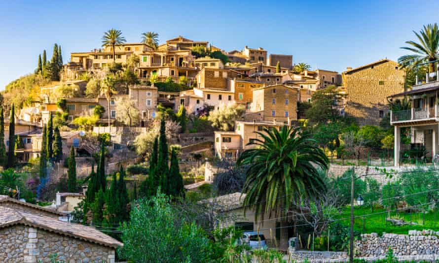 The small coastal village of Deià, Mallorca