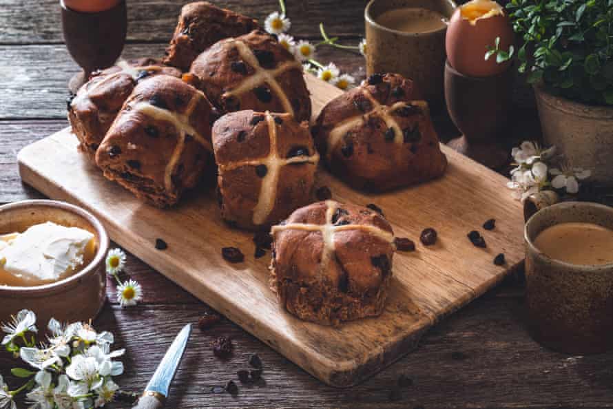 Hot Cross bun, English chocolate Petit for good FridayHot Cross Bun, Petit au Chocolat Anglais pour le Vendredi Saint