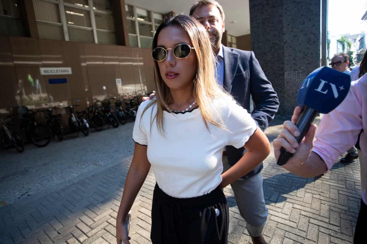 Agostina Páez arrives in a Rio court in March.