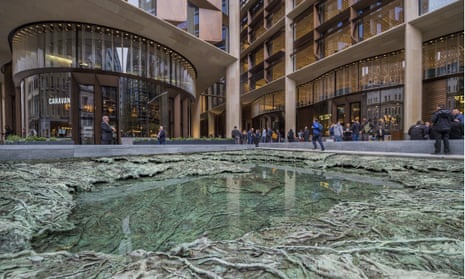 Cristina Iglesias’s water feature at the base of Bloomberg HQ resembles a ‘fetid swamp’.