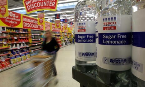 Tesco cuts sugar in own-brand drinks to avoid sugar tax, Sugar