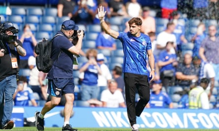 Pedro Neto salutes Chelsea fans after signing for the club