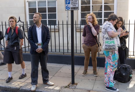 Zack Polanski (second from left) campaigning in Holborn and St Pancras at the weekend with Green party activists.