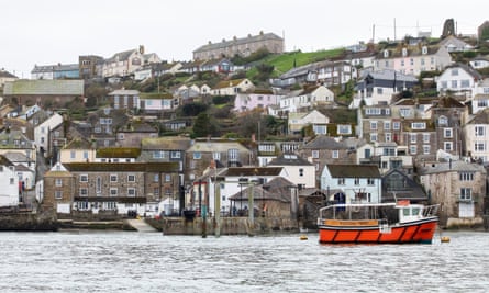 View of Polruan from sea.