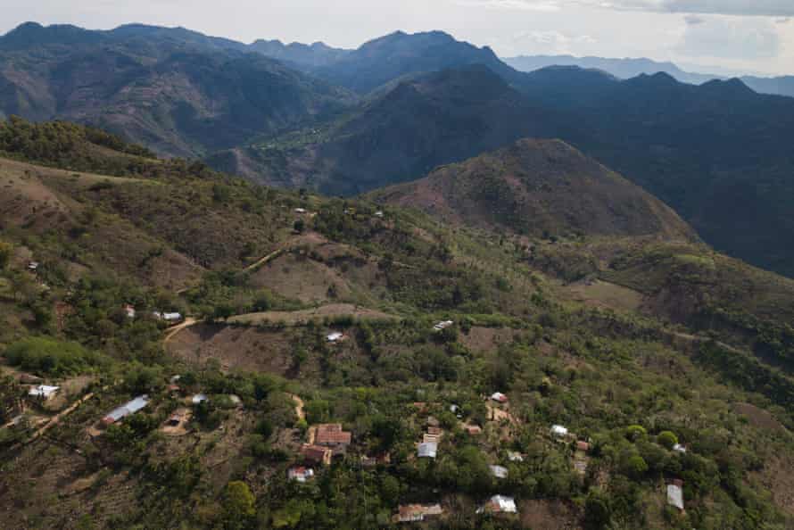 Aerial view of Guayabo, Camotán, Chiquimula.