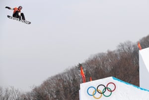 Canada’s Max Parrot of Canada competes in the men’s slopestyle qualification.