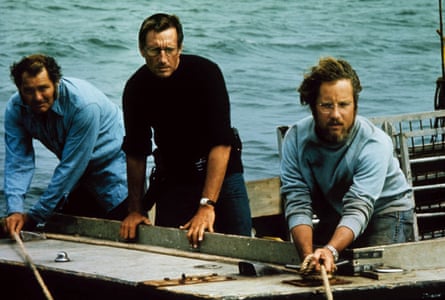 Robert Shaw, Roy Scheider and Richard Dreyfuss in Jaws.