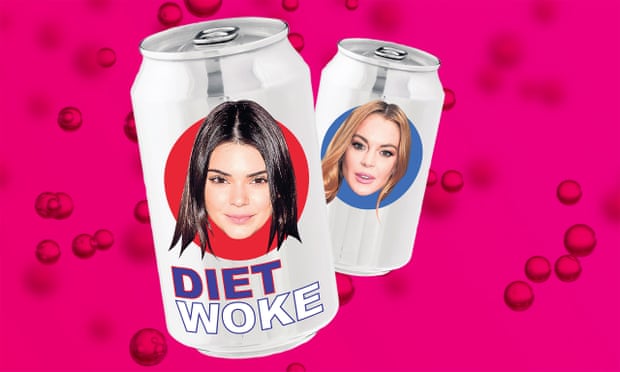 Sparkling … Jenner and Lohan on the fizzy-pop frontline. Photograph: Guardian design team  