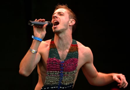 Jake Shears of Scissor Sisters performing at Glastonbury, 2004