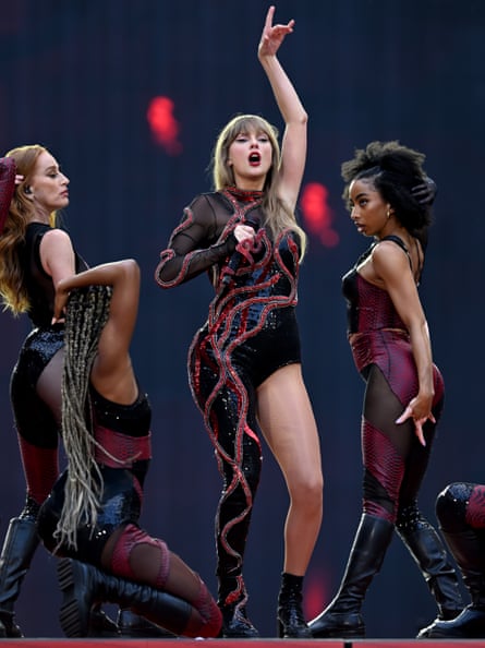 Taylor Swift on stage at Wembley last month.