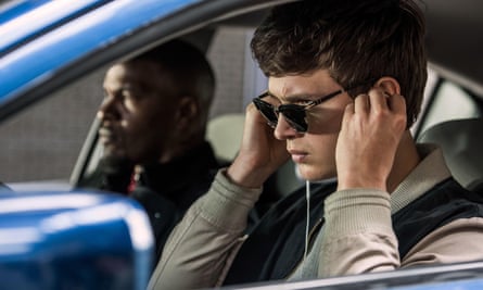 Ansel Elgort inBaby Driver.