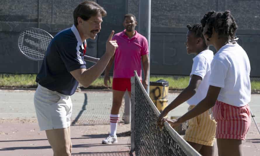 Jon Bernthal, Will Smith, Demi Singleton and Saniyya Sidney in King Richard.
