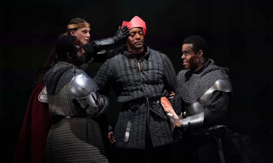 Charismatic physicality … Oliver Alvin-Wilson (centre) as the Duke of York in Wars of the Roses.