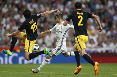 Cristiano Ronaldo fires in the second.