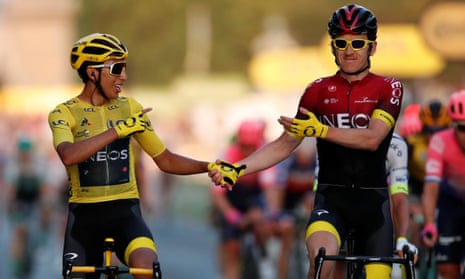 Geraint Thomas (right) finished second to teammate Egan Bernal in the general classification of this year’s Tour de France.