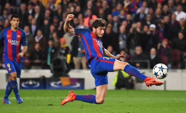 Sergi Roberto scoring the winner against PSG