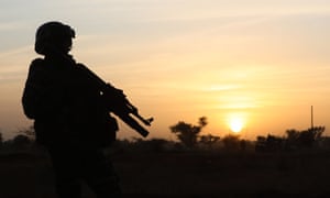 A soldier in Niamey, Niger
