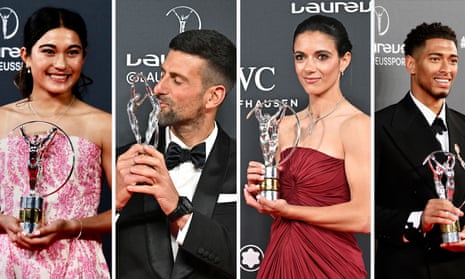 Laureus sport awards: Djokovic, Bonmatí, Bellingham and Trew claim trophies – video 