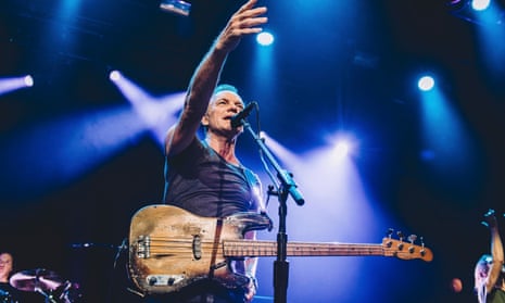 Sting on stage at the Bataclan rock venue in its first gig after the terror attacks last year.