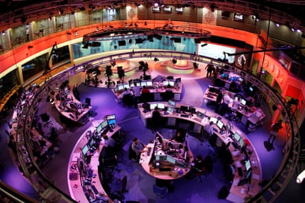 The newsroom of the Qatar-based Al Jazeera English-language channel in Doha.