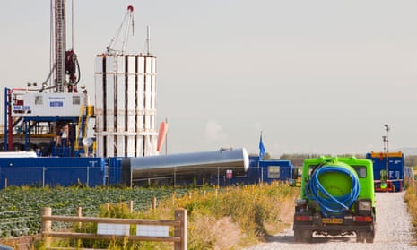 A test drilling site for shale gas on the outskirts of Southport, Lancashire.